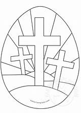 Crosses Resurrection Eastertemplate sketch template