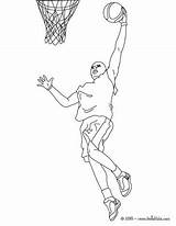Basketball Jump Shot Coloring Pages Drawing Shooting Color Print Player sketch template