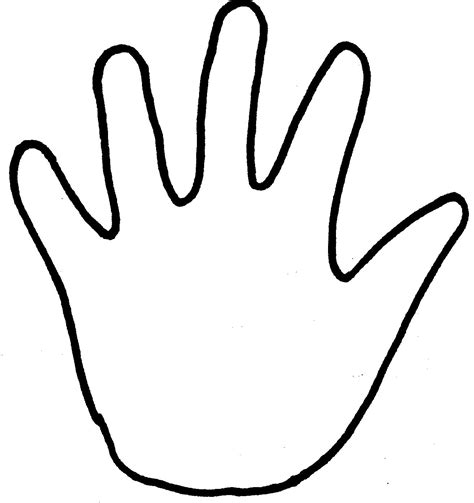 hand outline printable clipart