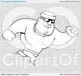 Robber Running Male Outlined Coloring Clipart Cartoon Vector Thoman Cory sketch template
