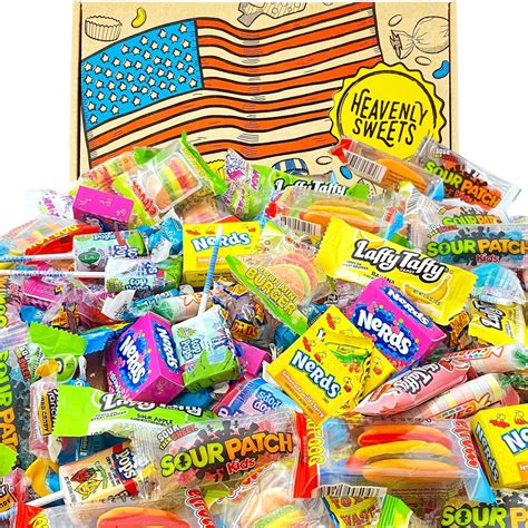 american candy amerikanische suessigkeiten box  stueck snackbox