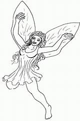 Fairy Coloring Pages Fairies Girl Printable Drawing Print Kids Easy Pixie Hollow Draw Fantasy Sketch Coloringhome sketch template