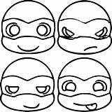 Ninja Coloring Teenage Mutant Turtles Pages Turtle Kids Masks sketch template
