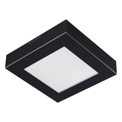 plafon de sobrepor led quadrado valencia de   cm preto