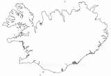 Iceland Map Outline Blank Cities Political Freeworldmaps Europe sketch template