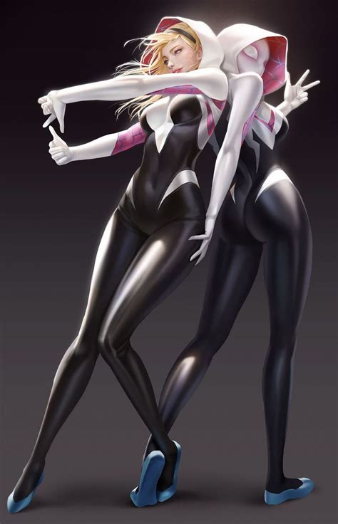 spider man into the spider verse spider gwen gwen stacy by taekwon