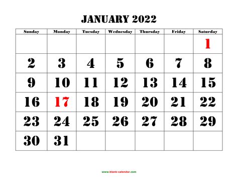month printable calendar