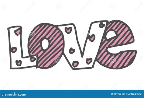 lettering love  valentine day holiday vector  versia stock