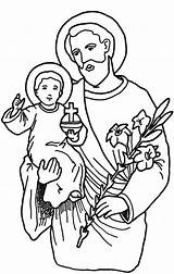 Joseph Coloring St Saint Saints Pages Clipart Printable Kids Catholic Feast Sketch Mercy Divine San Mary Para Children Crafts Giuseppe sketch template