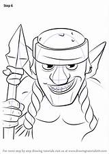 Clash Royale Draw Spear Goblins Drawing Step Tutorials Tutorial Goblin Drawings Clans Easy Drawingtutorials101 Desenhos Visit sketch template