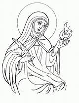 Catholic Saints Teresa Avila Coloringhome sketch template