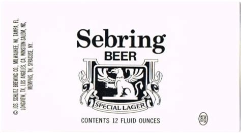 item   sebring beer test label wi  p