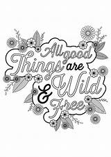 Erwachsene Zitate Adults Citazioni Adulti Malbuch Phrases Inspirantes Justcolor Gratuites Coloriage Mandala Citations Kolorowanka Volonté Choses Bonnes Toutes Sont Relaxation sketch template