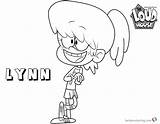 Loud House Coloring Lynn Pages Draw Printable Kids sketch template