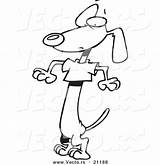 Shirt Dog Wearing Coloring Wiener Drawing Short Cartoon Leishman Ron Line Getdrawings Getcolorings sketch template