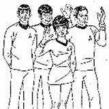 Star Trek Coloring Tos Book Tng Crew sketch template