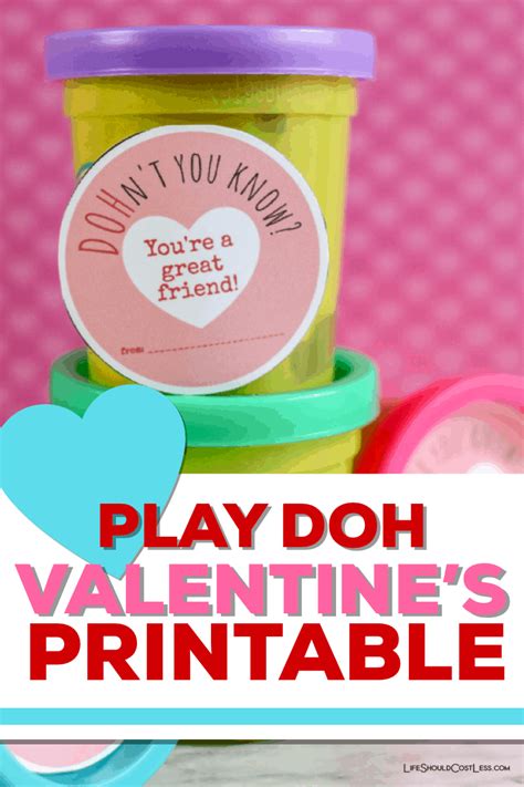 play doh valentines  printable  template life  cost