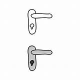 Drawing Door Knob Doorknob Illustrations Vector Stock Cartoon Clip sketch template