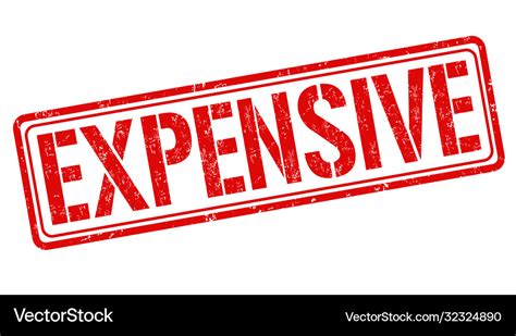 expensive sign  stamp royalty  vector image