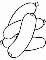 Coloring Pages Food Sausage Colouring Sausages Discover Kids sketch template