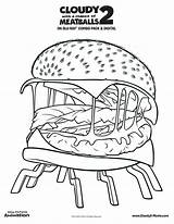 Burger Coloring Pages King Hamburger Template Burgers Printable Characters sketch template