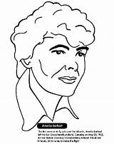 Earhart Amelia Aviation Coloring Pages Crayola Color sketch template