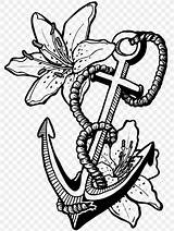 Anchor Coloring Tatuajes Colorear Tato Lillies Tatouage Ancla Jangkar Sailor School Tatouages Ancre Marins Lilies Girly Banner2 Cleanpng Anchors Clipartkey sketch template