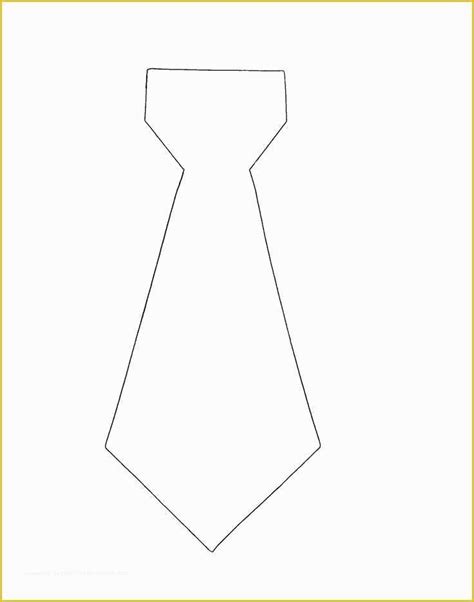 printable tie template  necktie outline clipart clipart suggest