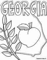 Georgia Coloring Pages Keeffe State Printable Sheets Colouring States Kids Color Doodle Books Studies Social Crafts Preschool Rated Getcolorings Map sketch template