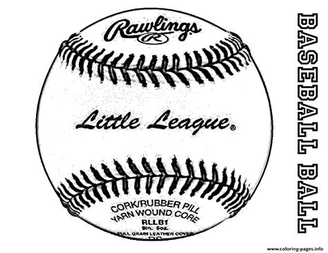 baseball ball db coloring page printable