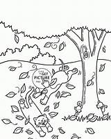 Coloring Fall Pages Sheets Funny Leaves Kids Choose Board sketch template
