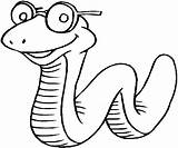 Snake Coloring Pages Children Animal sketch template