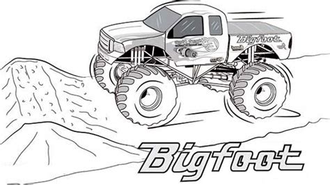monster truck coloring pages printable bigfoot monster truck coloring
