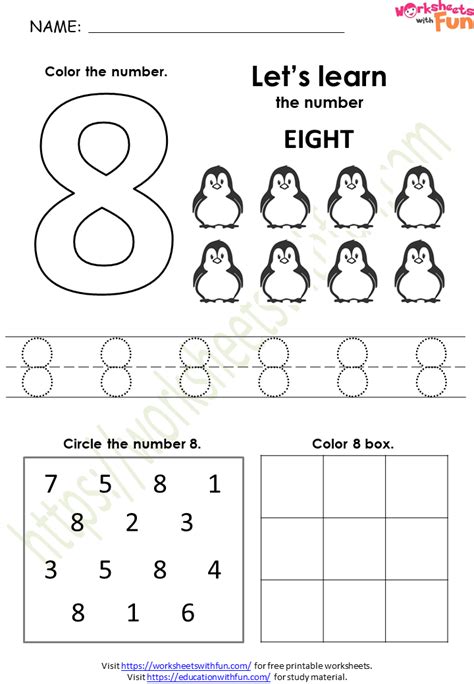mathematics preschool number  worksheet