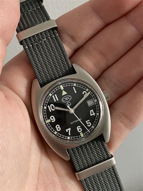cwc  automatic navigator   gray ribbed nato rwatches