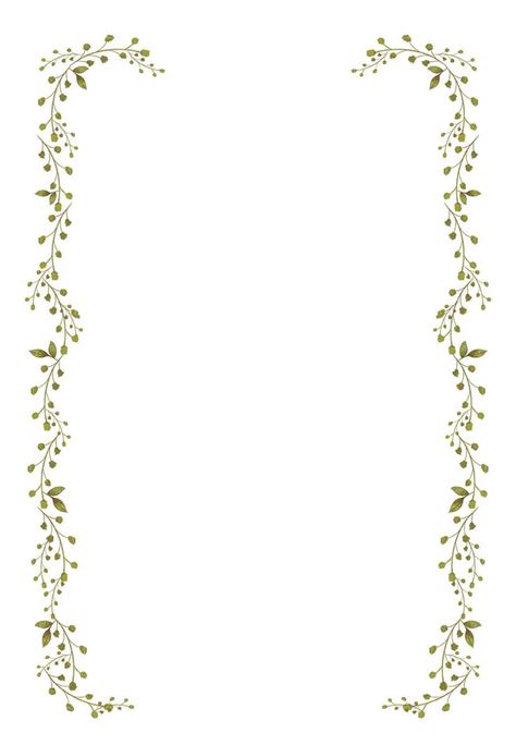 green leaf border wedding invitation template