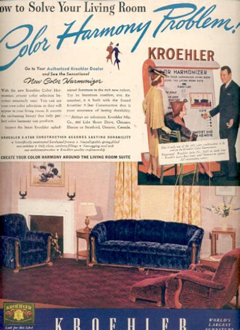 Oct 30 1939 New 1940 Kroehler Furniture Magazine Ad 6073