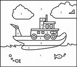 Ship Color Printable Number Coloring Online Pages Vehicles Games Coloritbynumbers Kids Easy Adult sketch template