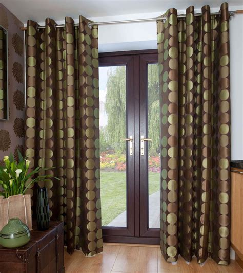 collection  brown eyelet curtains