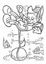 Coloring Pages Disney Drowning Pinocchio Bottom River sketch template