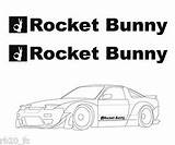 Rocket Bunny Decal 350z Rx7 S13 240sx Brz 200sx Gtr Ft86 2pcs Frs S14 Ebay sketch template
