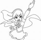 Coloring Pages Super Hero Supergirl High Superhero Girls Printable Au Dc sketch template