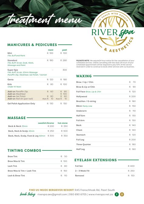 prices river spa paarl