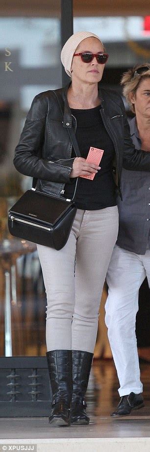 Sharon Stone Shows Off Her Hip Style With Leather Jacket