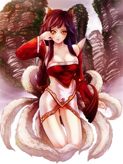 League Of Legends Fan Art Ahri By Waterring On Deviantart