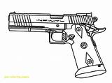 Gun Coloring Pages Drawing Hand Getdrawings sketch template