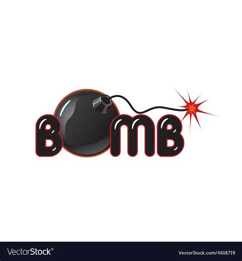 bomb logo royalty  vector image vectorstock