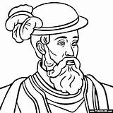 Pizarro Coloring Francisco Magellan Ferdinand Pages Franciso Thecolor Hernando Historical Cortes Famous History Online Clip Sketch Ships Draw Figure Mystery sketch template