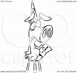 Pig Dunce Wearing Hat Toonaday Royalty Outline Illustration Cartoon Rf Clip 2021 sketch template