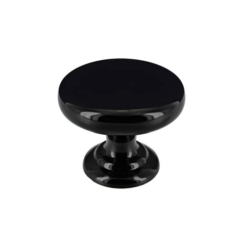 Monmouth Polished Black Nickel Cupboard Knobs 38mm